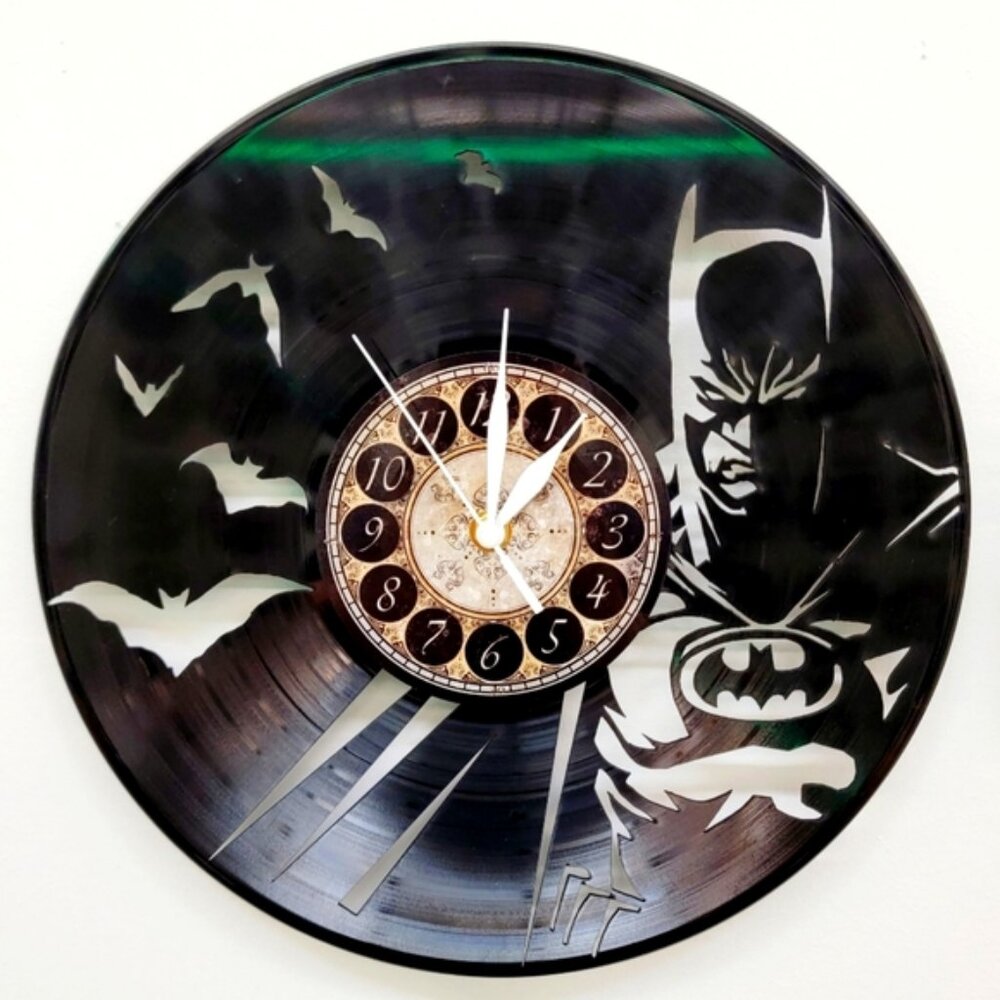 BATMAN vinyl record clock